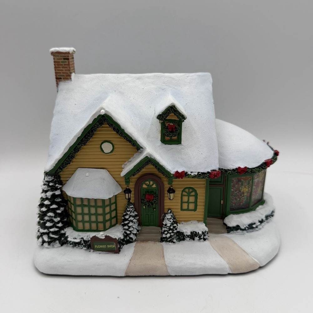 Vintage John Deere Creek Hawthorne Village Light Up Florist Shop Flower 2006